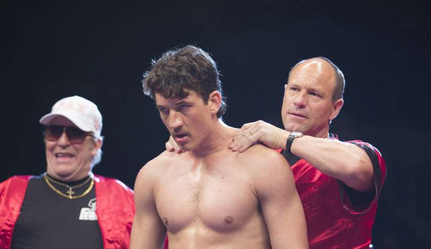(L-r) Ciaran Hinds, Miles Teller and Aaron Eckhart star in Open Road Films' BLEED FOR THIS