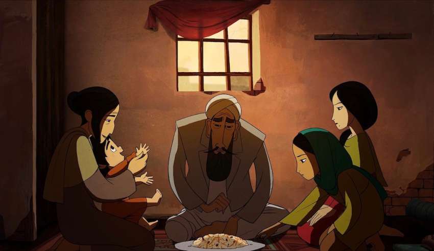 A scene from the new animated film THE BREADWINNER