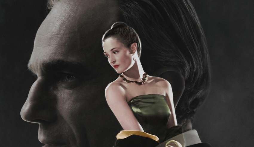 Poster image of Focus Features' PHANTOM THREAD featuring Daniel Day-Lewis and Vicky Krieps