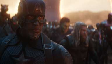 (L-R) Chris Evans, Mark Ruffalo, Chris Hemsworth, Robert Downey Jr., Chadwick Boseman star in Marvel's AVENGERS: ENDGAME