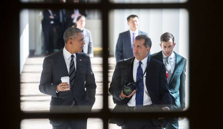 President Barack Obama and Chief White House Photographer Pete Souza in Focus Features' THE WAY I SEE IT